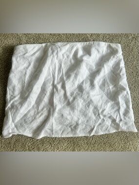 Reformation White Spritz Linen Strapless top